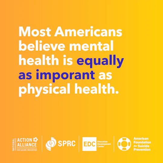 Most americans believe mental health is equally as important as physical health
