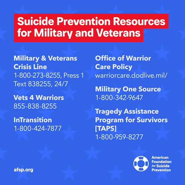Suicide Prevention Resources for Military and Veterans