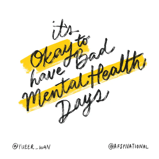 It's okay to have bad mental health days