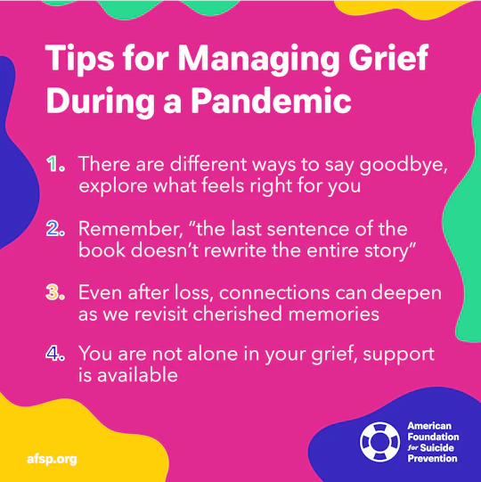 Tips for managing grief during a pandemic