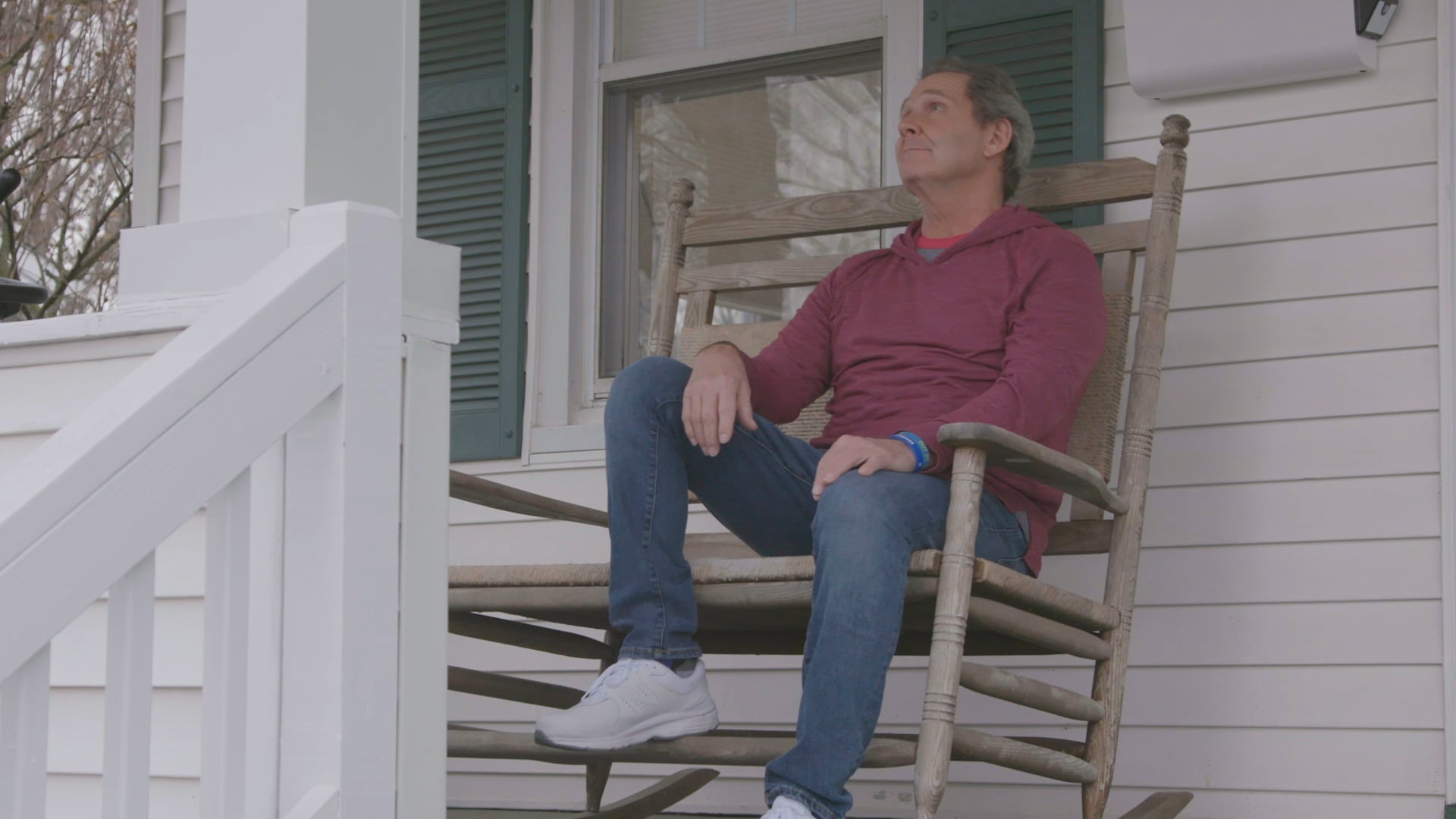 Gregg Loomis on rocking chair