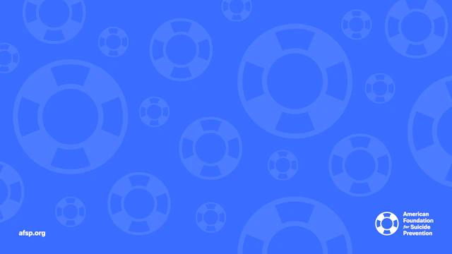 Blue AFSP lifesaver background for Zoom