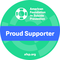 AFSP green proud supporter badge