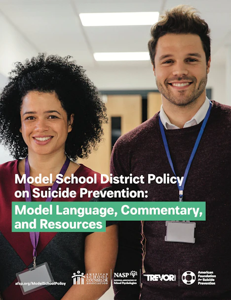 Model School District Policy on Suicide Prevention cover