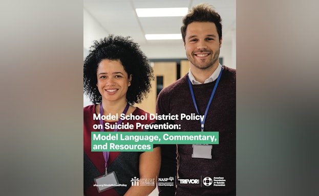 Model School District Policy on Suicide Prevention cover