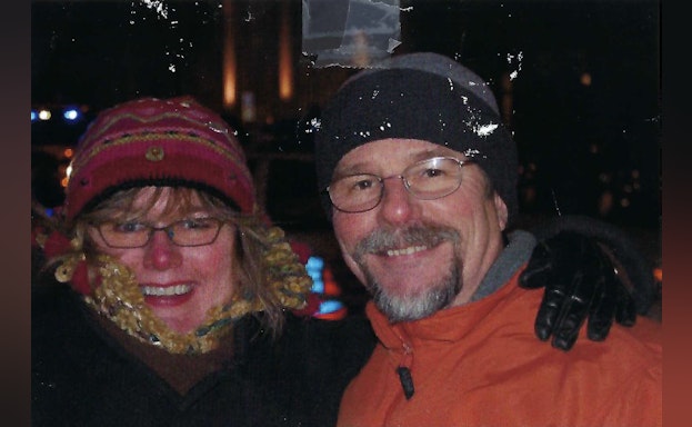 Man and woman smiling