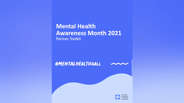 Mental Health Awareness Month 2021 Partner Toolkit cover