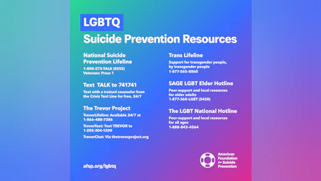 LGBTQ+ Suicide Prevention Resources