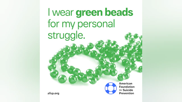 I wear green beads for my personal struggle