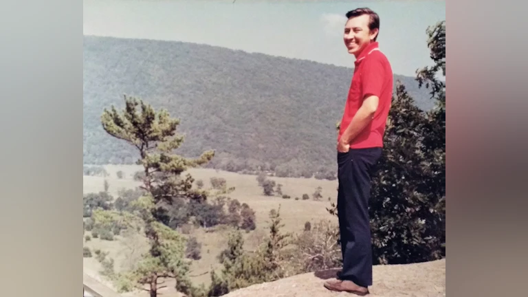 Man standing in the desert