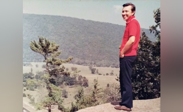 Man standing in the desert