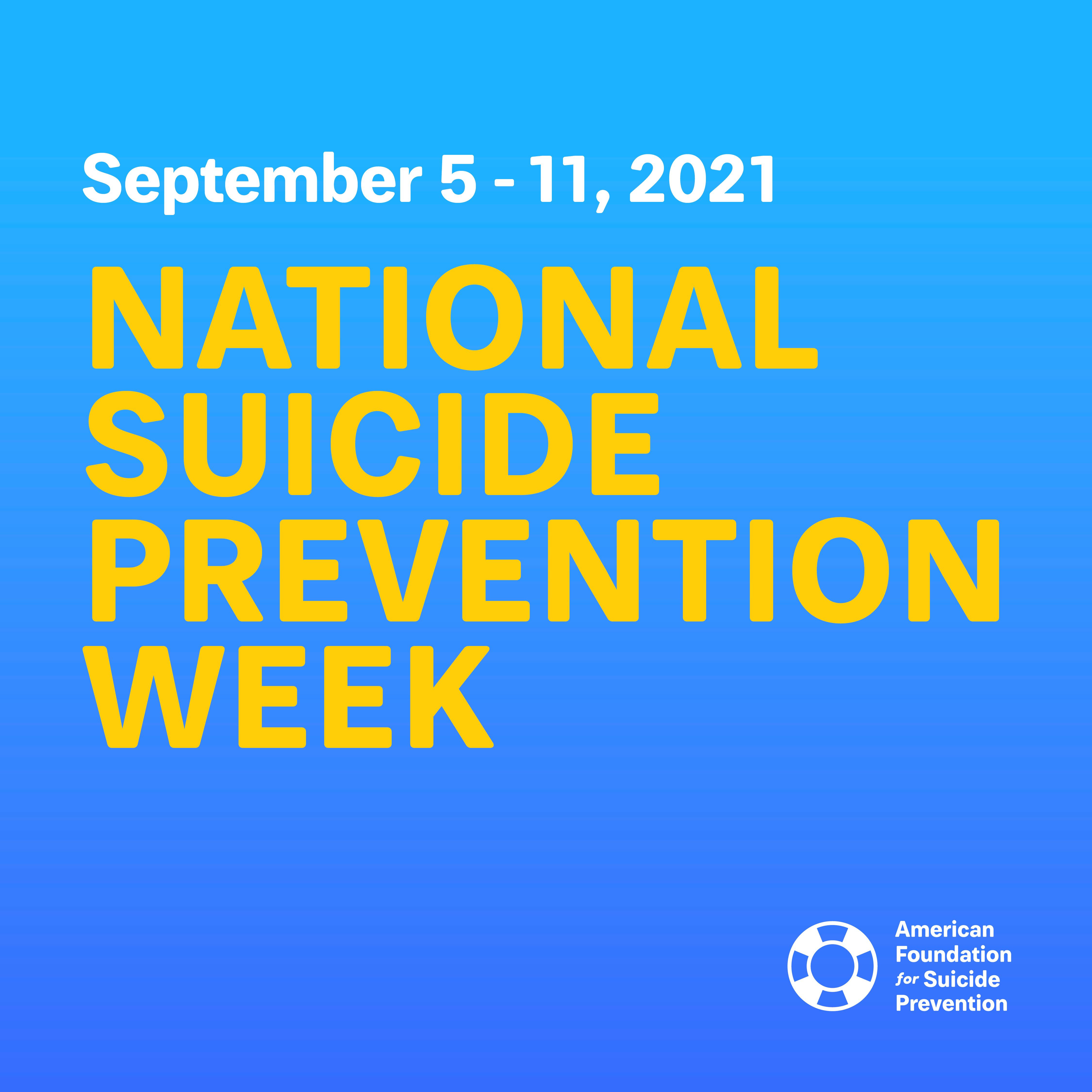 National Suicide Prevention Week Afsp