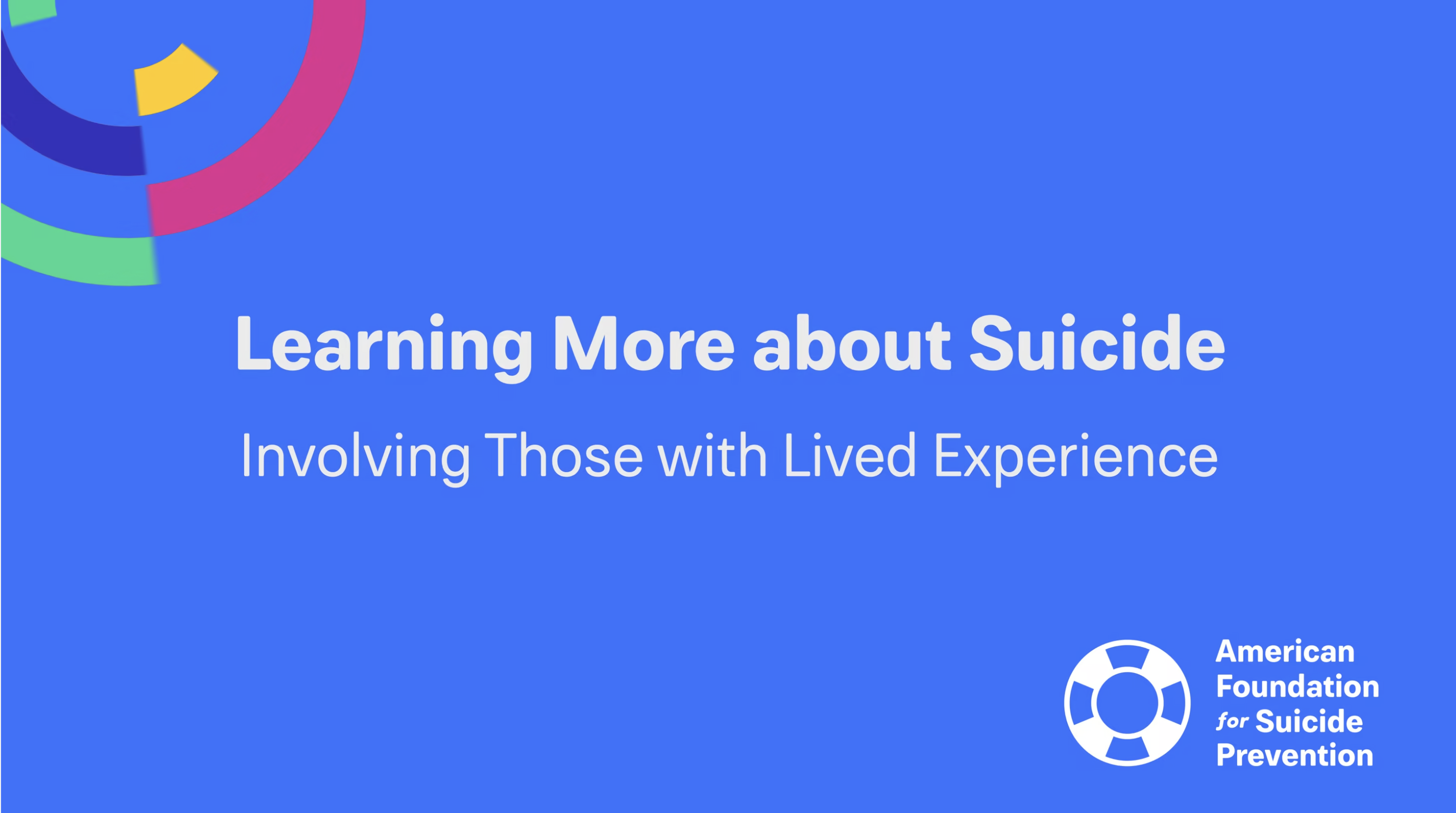 Research Video Spotlight: Involving Those with Lived Experience