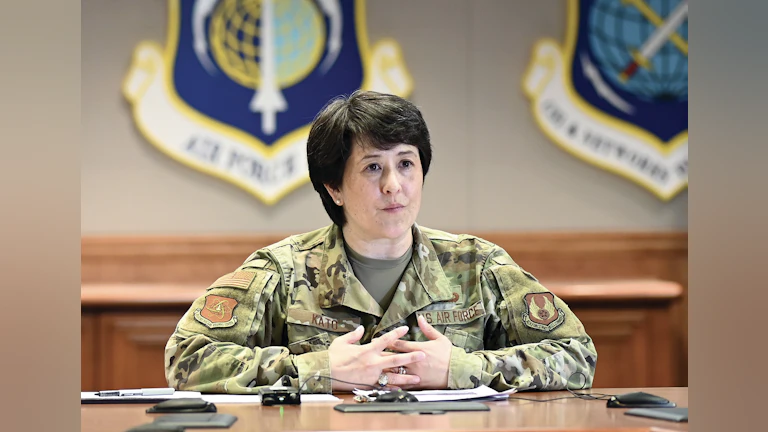 Soldier at table during briefing