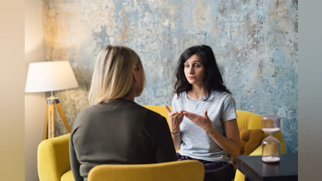 Women in therapy session