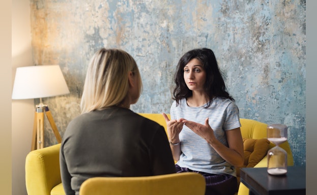 Women in therapy session
