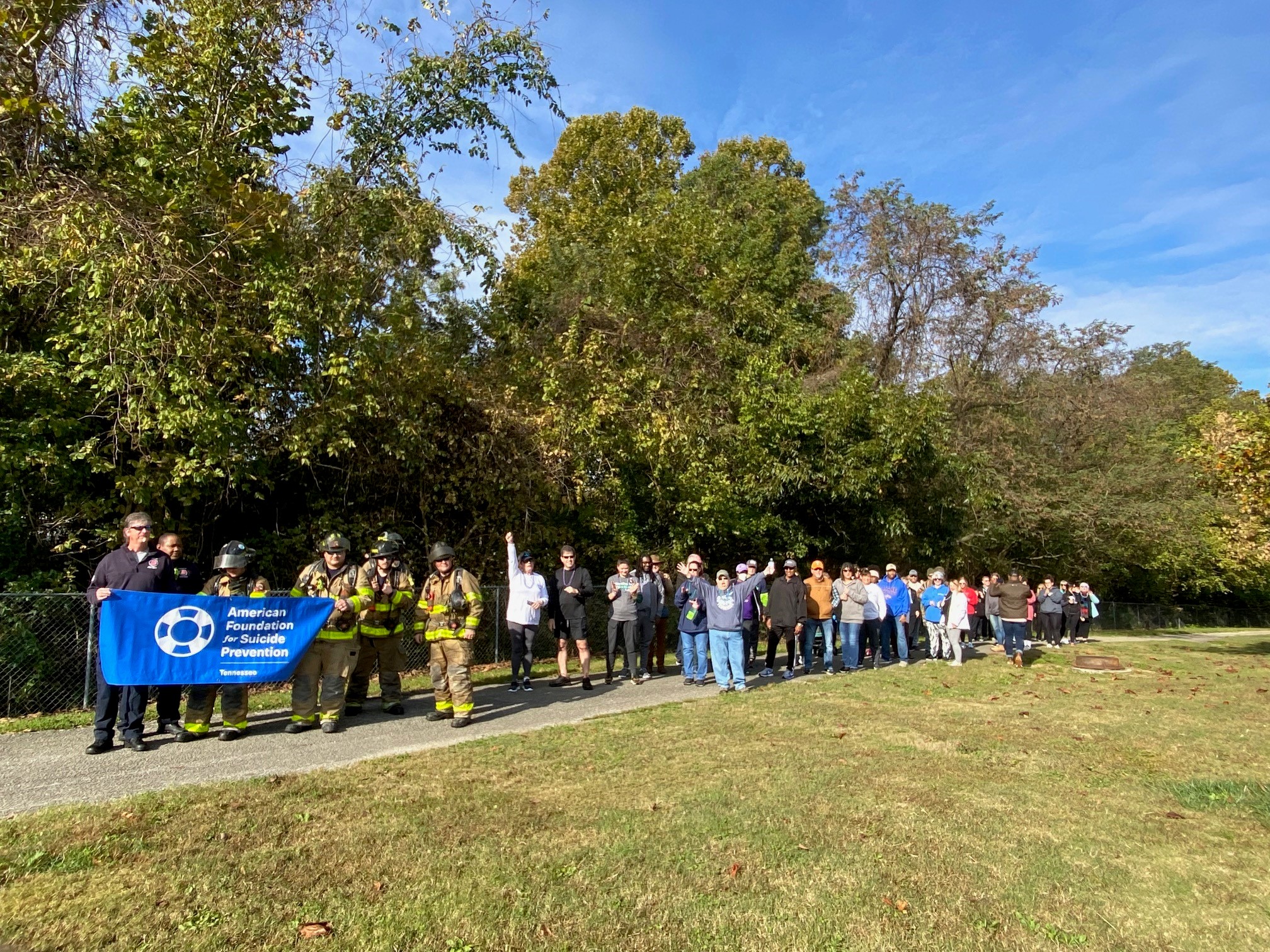 Large group of walkers