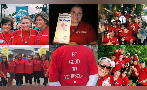 Collage of walkers smiling at the Overnight