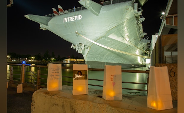 Candles near the water at the Overnight