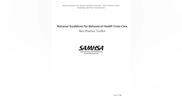 National Guidelines for Behavioral Health Crisis Care toolkit