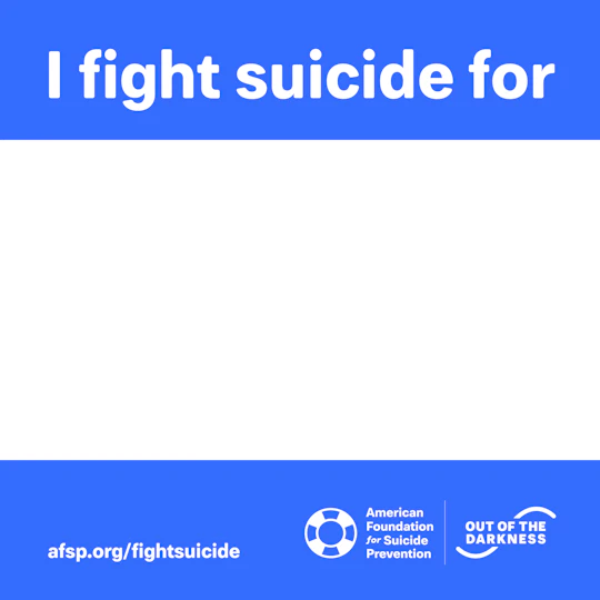 Digital bib with statement - I fight suicide for