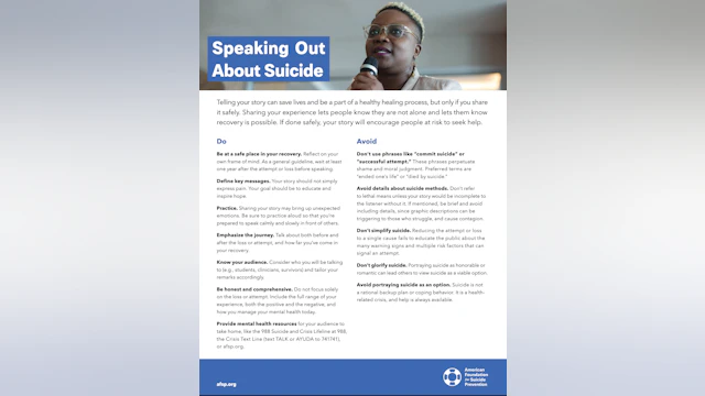Speaking Out About Suicide