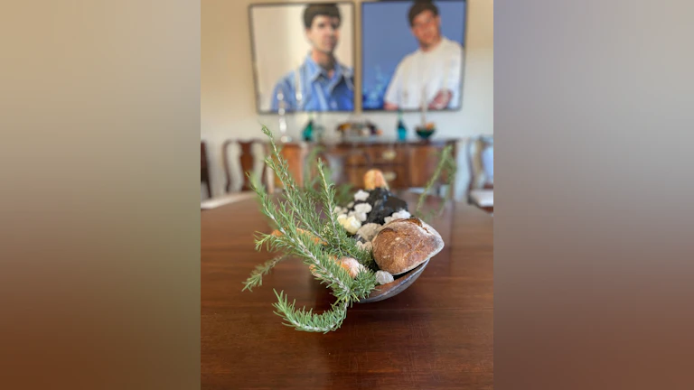 Celtic blessing arrangement as dining table centerpiece