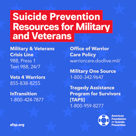Suicide Prevention Resources for Military and Veterans
