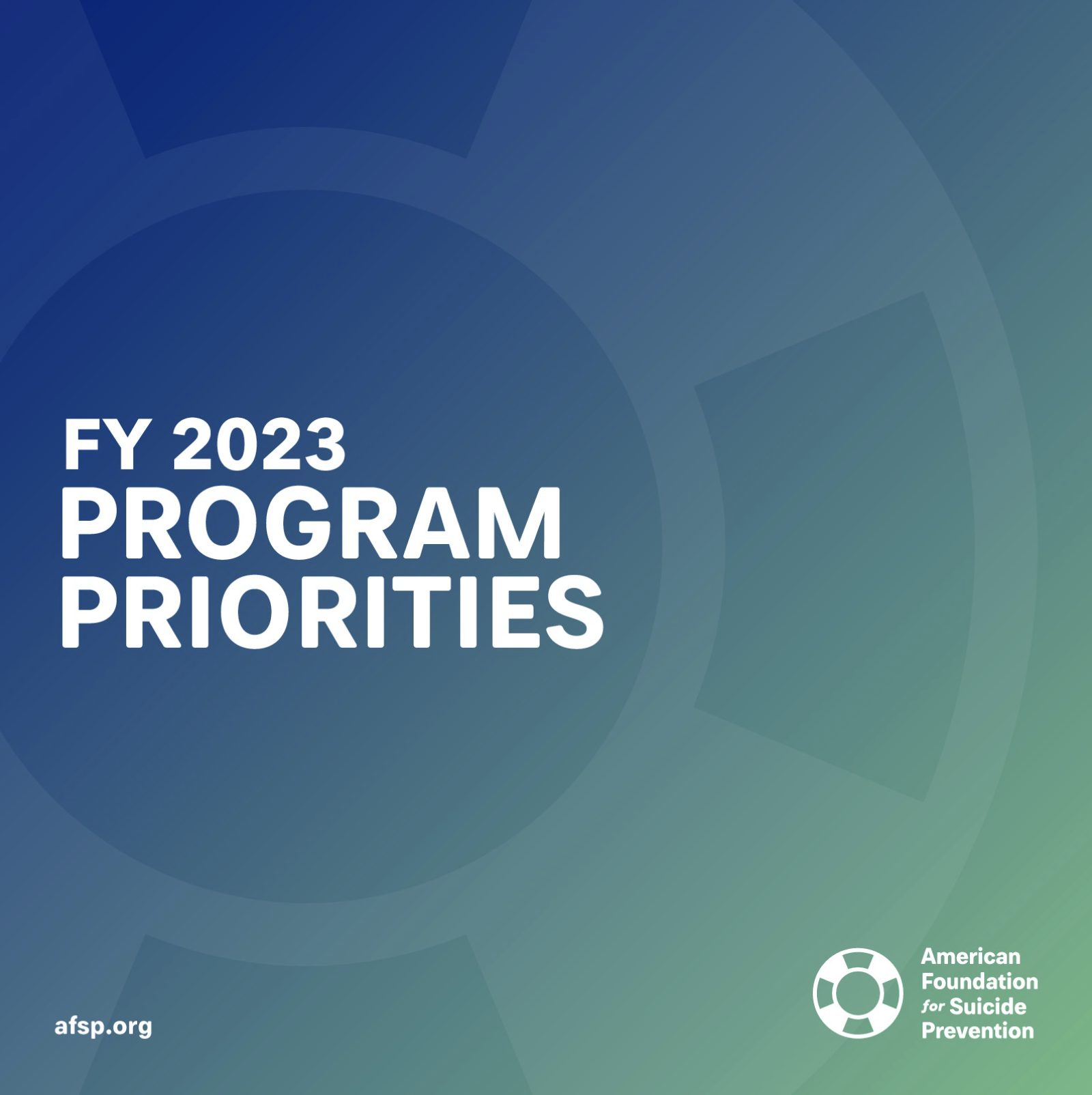 FY 2023 Program Priorities