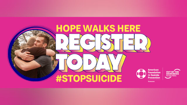 Banner that reads: Hope Walks Here Register Today