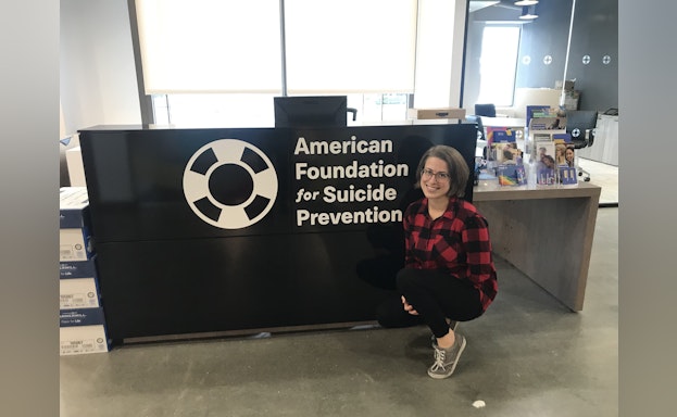 Tara Criscuolo on her last day working at AFSP.