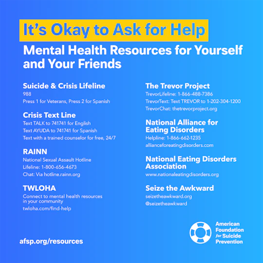 Mental Health Resources for Yourself and Your Friends