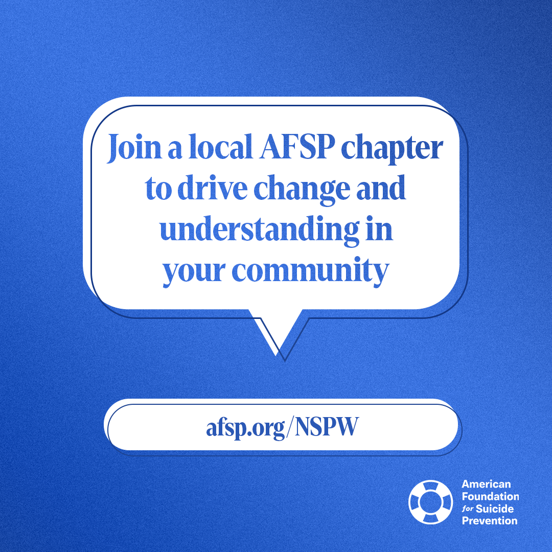 Join a local AFSP chapter and Walk with us this fall