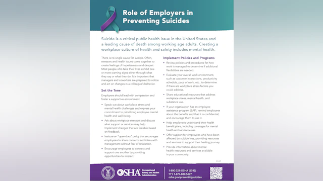 Role of Employers in Preventing Suicides