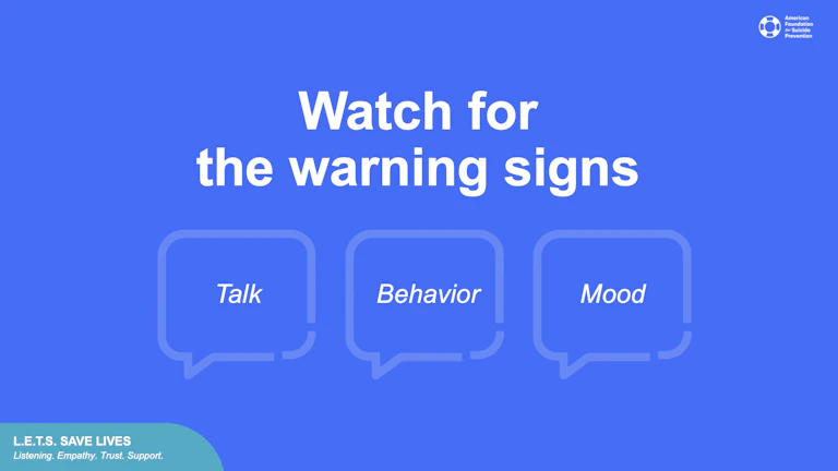 Watch for the warning signs