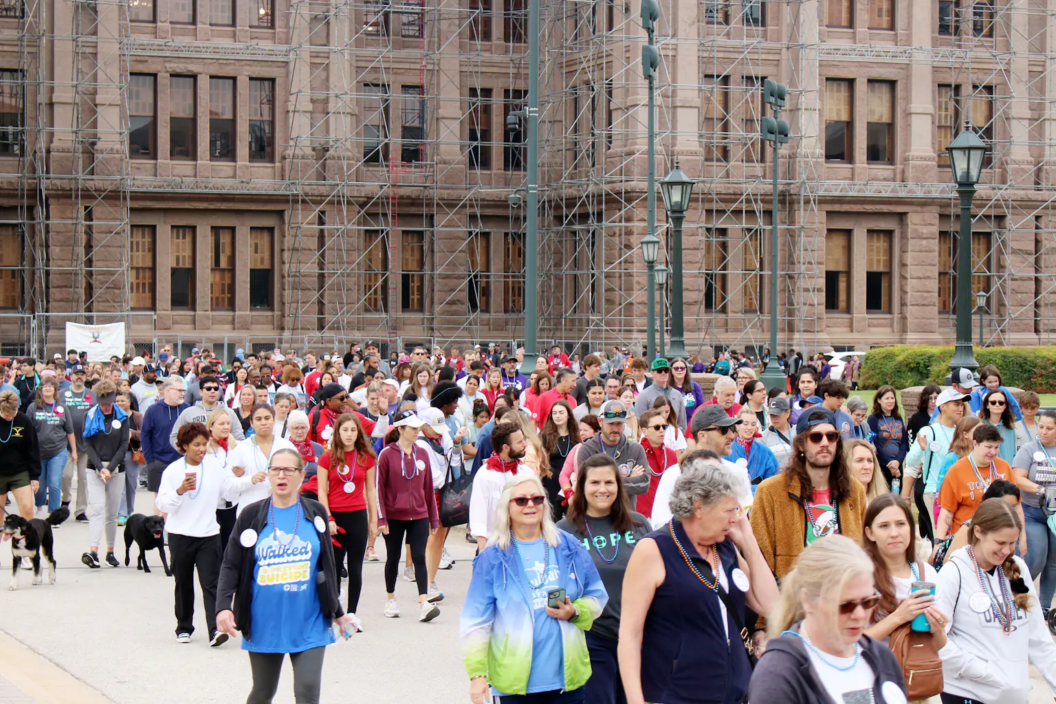 1,000+ people walking at the state capitol for suicide prevention