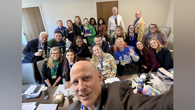 Volunteer Advocates take a selfie together before meeting with legislators