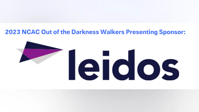 2023 National Capital Area Out of the Darkness Presenting Sponsor: Leidos