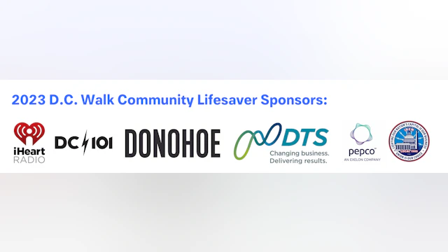 2023 Washington, D.C. Out of the Darkness Walk Community Lifesaver Sponsors