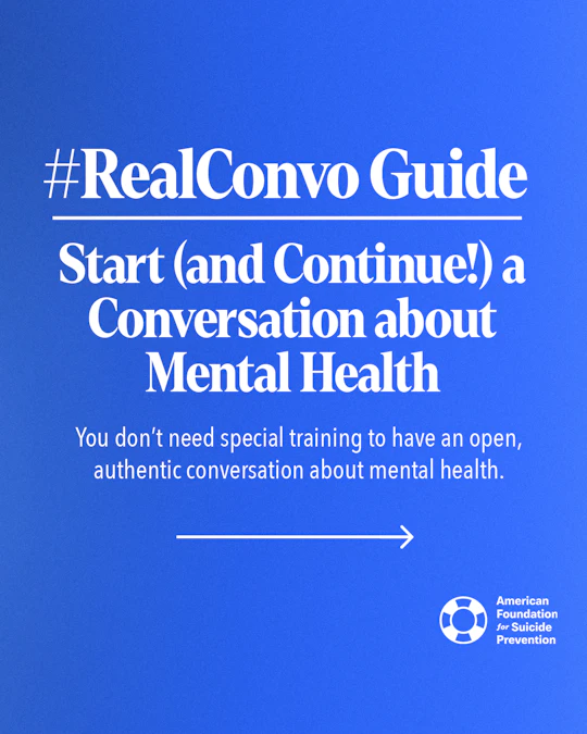 #RealConvo guide start (and continue!) a conversation about mental health