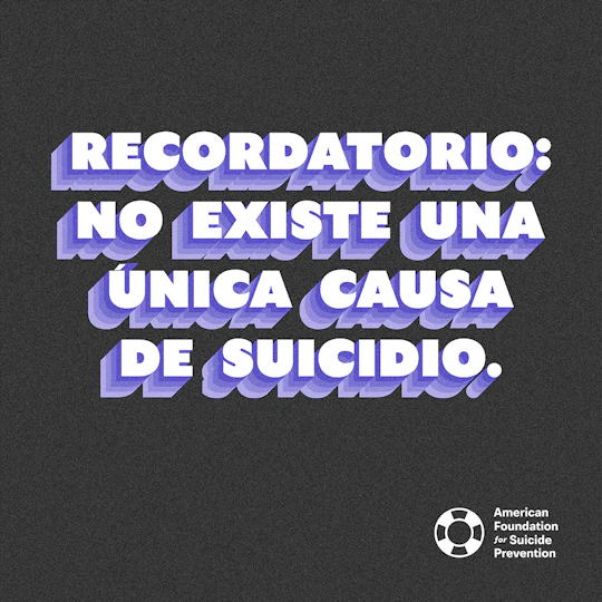 Recordatorio: no existe una unica causa de suicidio