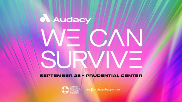 Banner reading: "We Can Survive, September 28- Prudential Center"