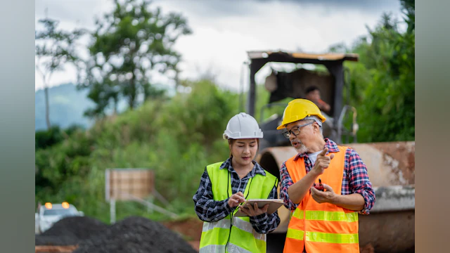 Construction workers at job site