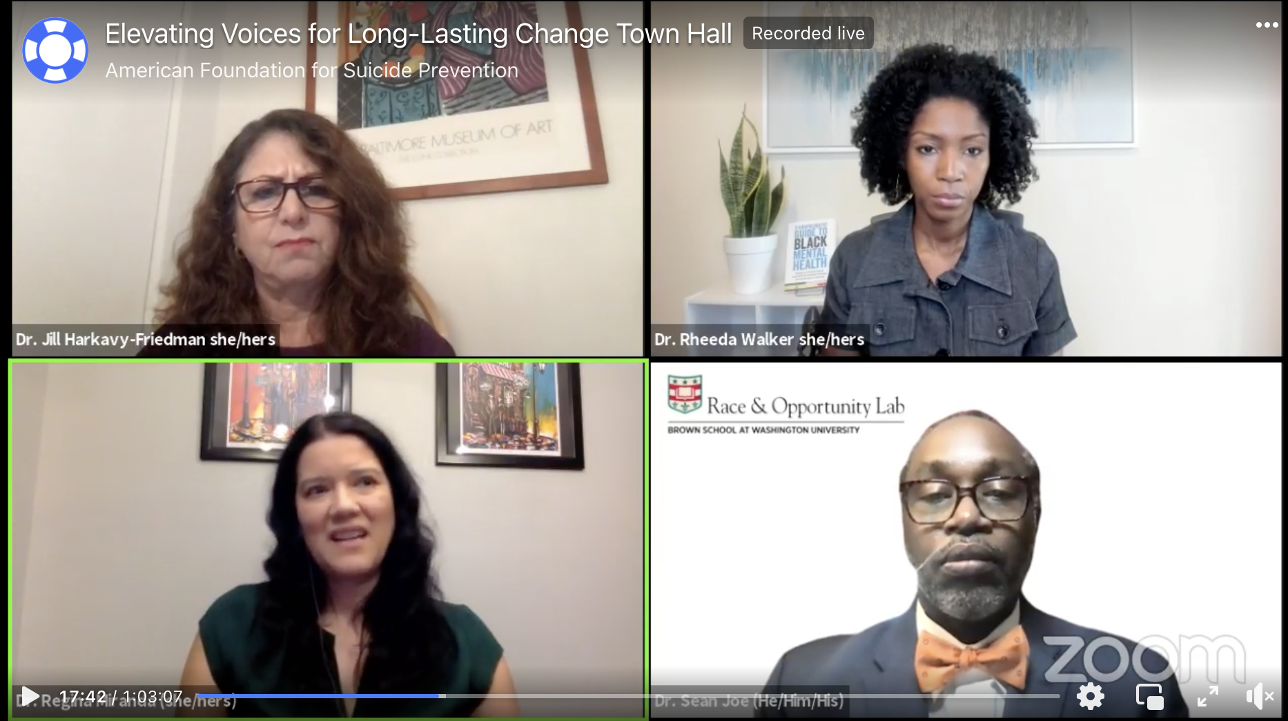 Frame from Suicide Prevention Research in Diverse Communities