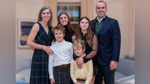 The author, Stephen Lamberton, with his family.