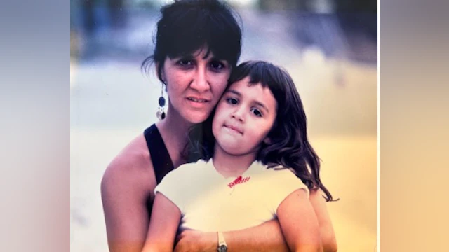 The author, Jessie Stegner, as a young girl, pictured with her mother.