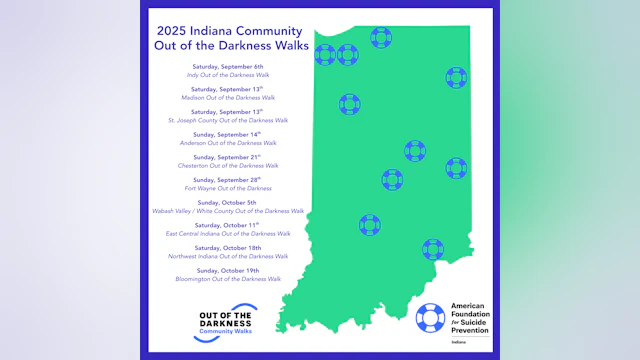2025 Indiana Out of the Darkness Walks