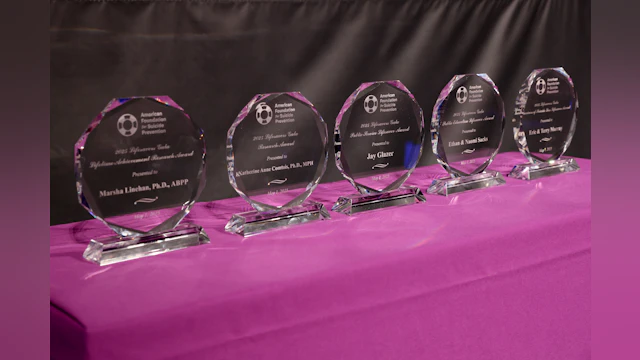 Engraved awards recognizing each of the 2025 Lifesavers Gala honorees.