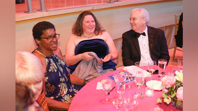 Kate Comtois pictured at her table the evening of the Lifesavers Gala.