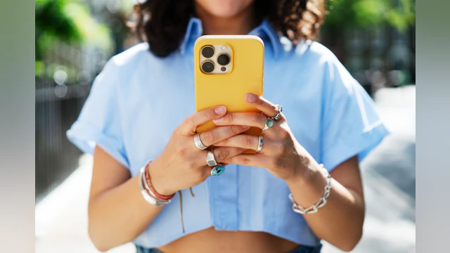 Woman using smartphone